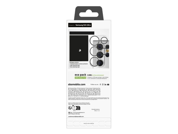 SBS TECAMGLSAS24U, Samsung, Galaxy S24 Ultra, Ripebestandig, Gjennomsiktig, 1 stykker