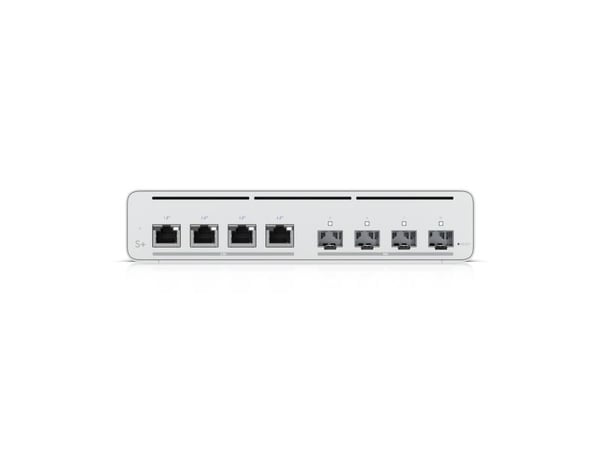 Ubiquiti UISP Switch Plus, Hallittu, 2.5G Ethernet (100/1000/2500), Power over Ethernet -tuki, Telineasennus, 1U, Seinäkiinnitteinen