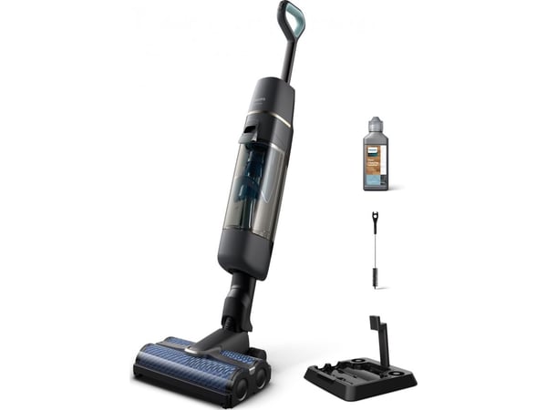 Philips AquaTrio Cordless XW7110/01 Johdottomien Wet & Dry -pölynimurien 7000-sarja, Sauvaimuri, Pussiton, Shampanja, Harmaa, 0,67 L, 0,6 L, Kuiva ...