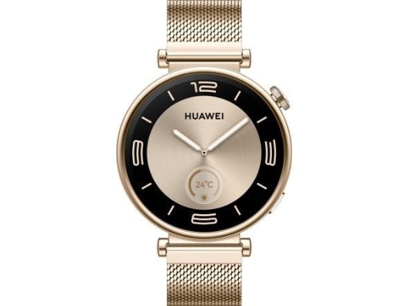 Huawei Watch GT 4 - 41 mm - rustfritt stål - smartklokke med milaneserstropp - håndleddstørrelse: 120-190 mm - display 1.32" - NFC, Bluetooth - 37 ...