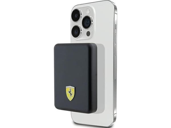 Ferrari metalllogo MagSafe - Induksjon Power Bank 5000 mAh 15W MagSafe (svart)