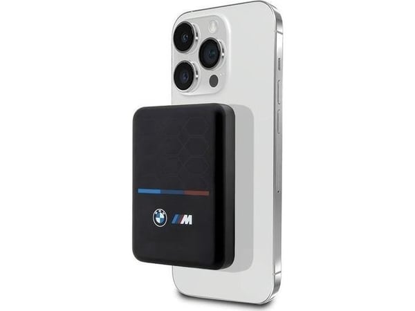 BMW Induktiv Powerbank BMPBMS5K22PGVK 15W 5000mAh + kabel svart/svart M Collection MagSafe