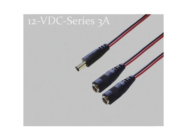 BKL Electronic DC-fordeler lavspenningskontakt – DC-tilkobling 5,5 mm 2,5 mm 0,30 m 1 stk single