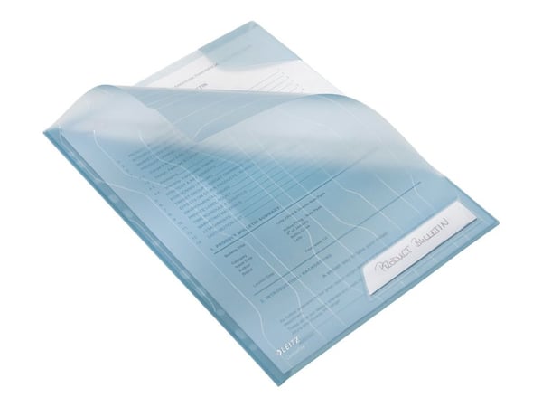 Leitz CombiFile - L-formad mapp - för A4 (210 x 297 mm) - kapacitet: 40 ark - klar (paket om 5) - för P/N: 10470037, 10470045, 45630025, 45630037, ...