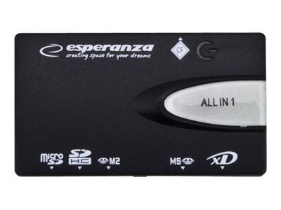 Esperanza EA129 - Kortläsare - allt-i-1 (MMC, RS-MMC, SD, SDHC, SDXC, MS, MS Duo, MS PRO Duo, xD, CF, Microdrive) - USB 2.0