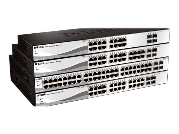 D-Link DGS-1210-20, Hallittu, L2, Gigabit Ethernet (10/100/1000), Täysin kaksipuolinen, Telineasennus, 1U