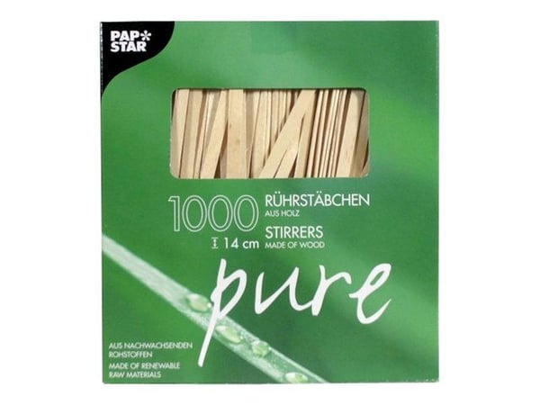 PAPSTAR pure - Rører - 14 cm - avhendbar (en pakke 1000)