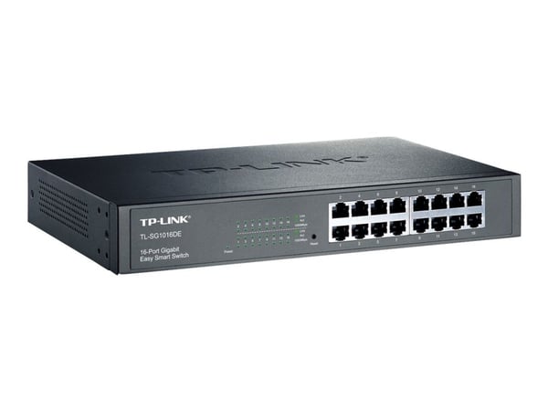 TP-Link JetStream TL-SG1016DE - Switch - Styrt - 16 x 10/100/1000 - rackmonterbar