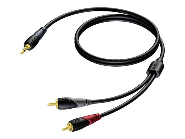 Procab Classic Series CLA711 - Audiokapeli - mini-phone stereo 3.5 mm han til RCA x 2 han - 5 m Procab Classic Series CLA711 - Audiokapeli - mini-phone stereo 3.5 mm han til RCA x 2 han - 5 m