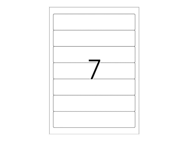 HERMA Special - Papir - matt - permanent selv-adhesiv - hvit - 192 x 38 mm 175 etikett(er) (25 ark x 7) opake arkivmappeetiketter