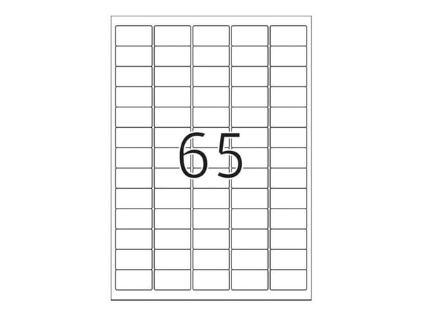 HERMA Premium - Papir - matt - permanent selv-adhesiv - kraftig hvitt - 38.1 x 21.2 mm 6500 etikett(er) (100 ark x 65) laminerte adresseetiketter