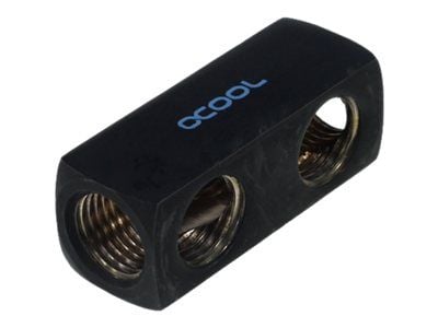 Alphacool HF 5-tie liitäntäpääte - nestejäähdytysjärjestelmän liitäntäsovitin - Deep Black (syvämusta)