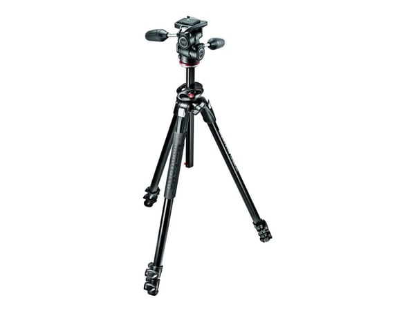 Manfrotto 290 Series MK290DUA3-3W - Tripod - med Manfrotto MH804-3W