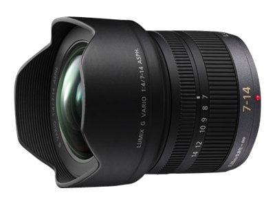 Panasonic Lumix H-F007014E - Vidvinkelzoomobjektiv - 7 mm - 14 mm - f/4.0 G VARIO - Micro Four Thirds - för Lumix DC-BGH1; Lumix G DC-G100, G110, G...