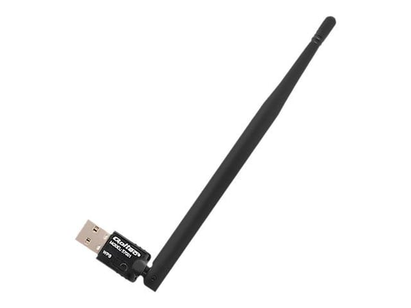 Qoltec - Verkkosovitin - USB 2.0 - 802.11b/g/n - musta