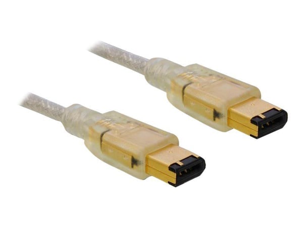 Delock - IEEE 1394-kabel - 6 pin FireWire (hann) til 6 pin FireWire (hann) - 2 m