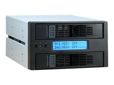 Inter-Tech CobaNitrox Sub-Raid SB-C 102 - Internt RAID-kabinett - 2.5", 3.5" - SATA 3Gb/s - RAID 1 - SATA 3Gb/s - svart