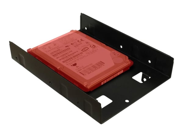 Inter-Tech Mounting frame - Uttagbar harddiskramme - 2.5" - 3.5" to 2 x 2.5" - svart