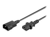 MicroConnect PowerCord - Jatkojohto virralle - IEC 60320 C14 - IEC 60320 C13 - 60 cm - musta