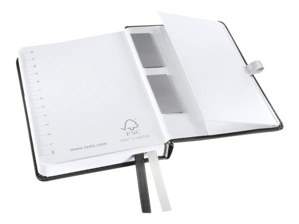 Leitz Style A6 - Notisbok - eskebundet - 80 ark - rutet - satinsvart