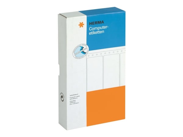 HERMA Computer labels - Papir - matt - permanent selv-adhesiv - perforert - hvit - 147.32 x 99.2 mm 1000 etikett(er) sammenhengde siksakfoldede eti...