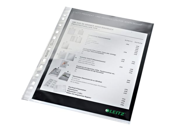Pocket Leitz 75my A4 kirkas - (100 kpl)