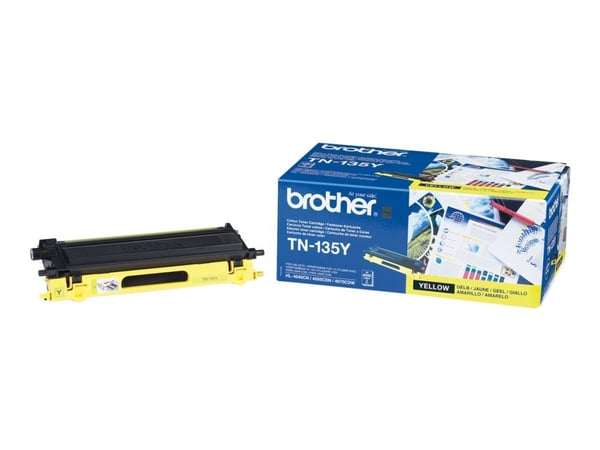Brother TN135Y - Gul - original - tonerpatron - for Brother DCP-9042, DCP-9045, HL-4040, HL-4050, HL-4070, MFC-9420, MFC-9440, MFC-9450