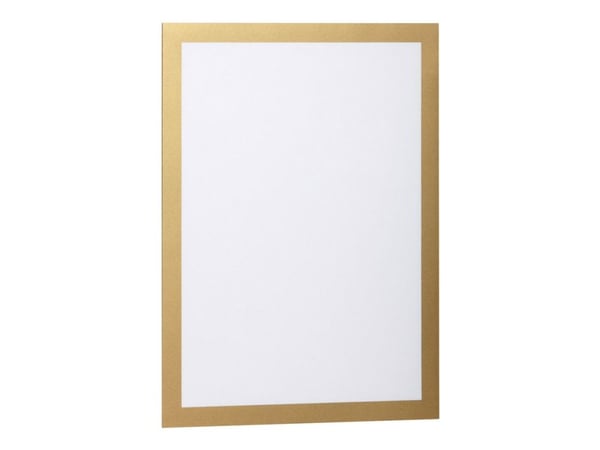 DURABLE DURAFRAME - Dokumentholder - overflatemontert - for A4 - magnetisk - dobbeltsidet - gull (en pakke 2)