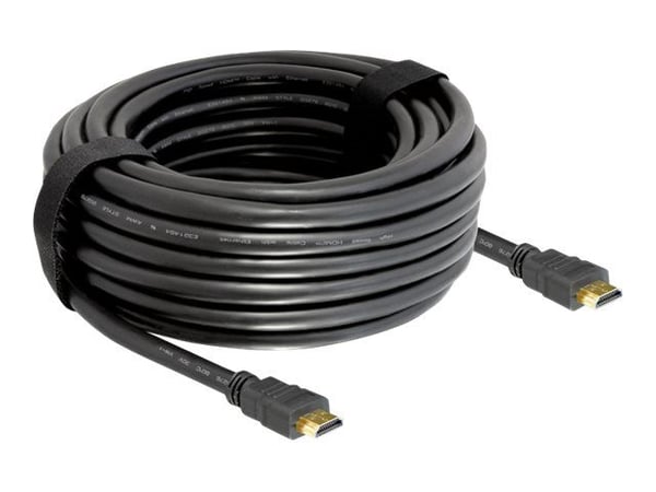 Delock High Speed HDMI with Ethernet - HDMI-kabel med Ethernet - HDMI hann til HDMI hann - 15 m