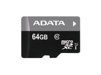 ADATA Premier - Flash-minneskort (microSDXC till SD-adapter inkluderad) - 64 GB - UHS Class 1 / Class10 - mikroSDXC UHS-I