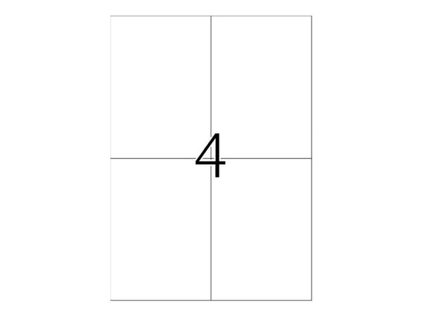 HERMA Premium - Papir - matt - permanent selv-adhesiv - hvit - 148 x 105 mm 100 etikett(er) (25 ark x 4) laminerte etiketter