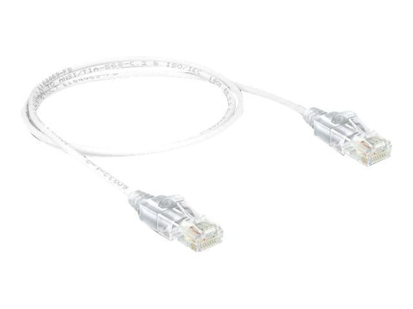 Delock - Koppeledning - RJ-45 (hann) til RJ-45 (hann) - 1 m - UTP - CAT 6 - halogenfri - hvit
