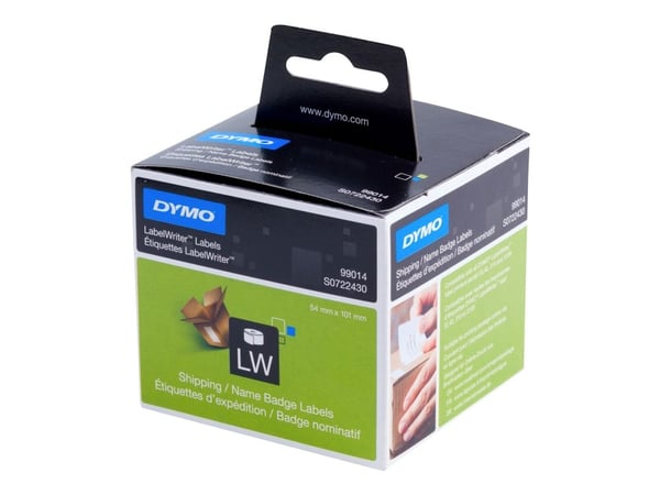 DYMO LabelWriter Shipping - Adhesiv - hvit - 54 x 101 mm 220 etikett(er) (1 rull(er) x 220) frakt/navneskiltetiketter - for DYMO LabelWriter 310, 3...