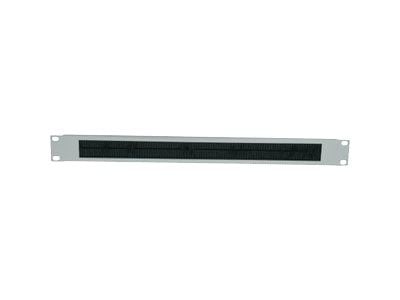 Intellinet 19" Cable Entry Panel, 2U, with Brush Insert, Black - Rackkabeladgangspanel med børste - svart, RAL 9005 - 2U - 19"