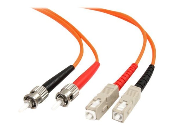 Startech 2m Fiber Optic Cable - Multimode Duplex 62.5/125 - LSZH - ST/SC - OM1 - ST to SC Fiber Patch Cable (FIBSTSC2) - Nettverkskabel - SC flermo...