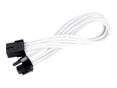 SilverStone PP07 - Strømforlengelseskabel - 8-pins PCIe-strøm (6+2) (hunn) til 8-pins PCIe-strøm (hann) - 25 cm - hvit