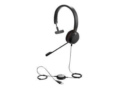 Jabra Evolve 20 MS mono - Hodesett - on-ear - kablet - USB - Certified for Skype for Business