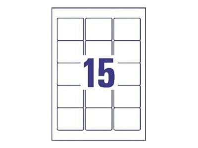 Avery Media Labels L4747 - Fjernbart adhesiv - 50 x 59 mm 375 stk (25 ark x 15) merkelapper