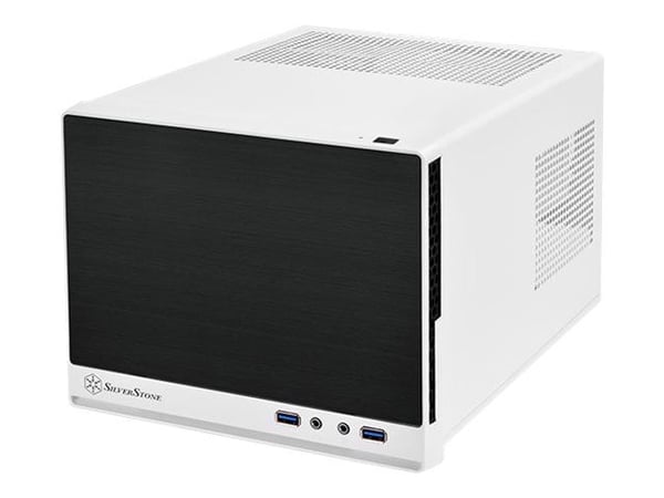 SilverStone SUGO SG13 - Tower - Mini-DTX - ingen strömförsörjning (AT / PS/2) - svart, vit - USB/ljud