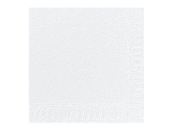 Duni - Servett - Storlek 24 x 24 cm - engångsvara - vit (paket om 500)