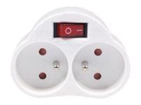 Maclean MCE31 - Överspänningsskydd - AC 230 V - 3680 Watt - utgångskontakter: 2 - Polen