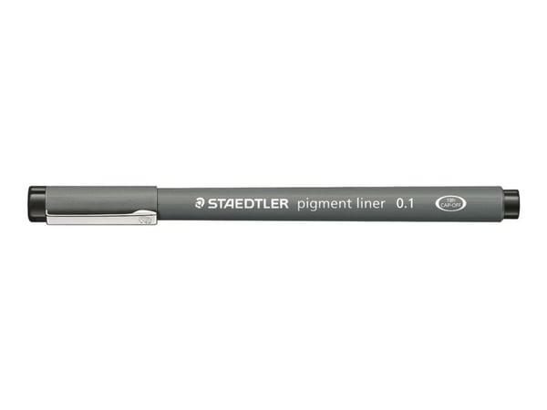 STAEDTLER pigment liner - Fineliner - svart - fargeblekk - 0.1 mm
