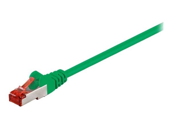 CAT 6 verkkokaapeli 2xRJ45 pistoke - S/FTP 2x suojattu: PIMF + kokonaissuojaus (punos)