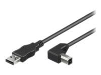 MicroConnect USB 2.0 - USB-kabel - USB-type B (hann) til USB (hann) - USB 2.0 - 50 cm - 90° kontakt
