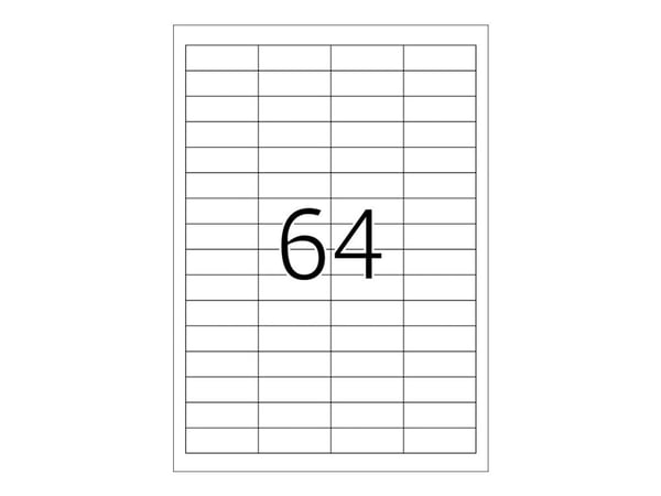 HERMA Premium - Papir - matt - permanent selv-adhesiv - hvit - 48.3 x 16.9 mm 6400 etikett(er) (100 ark x 64) laminerte etiketter