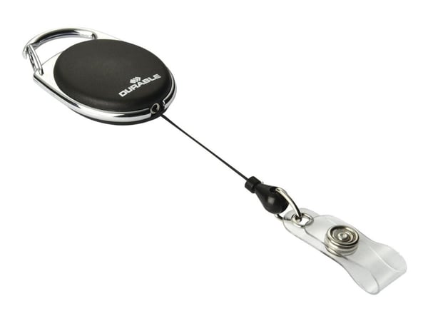 Yoyo, Durable, til ID-kortholder, oval, krom/plast, pakke a 10 stk
