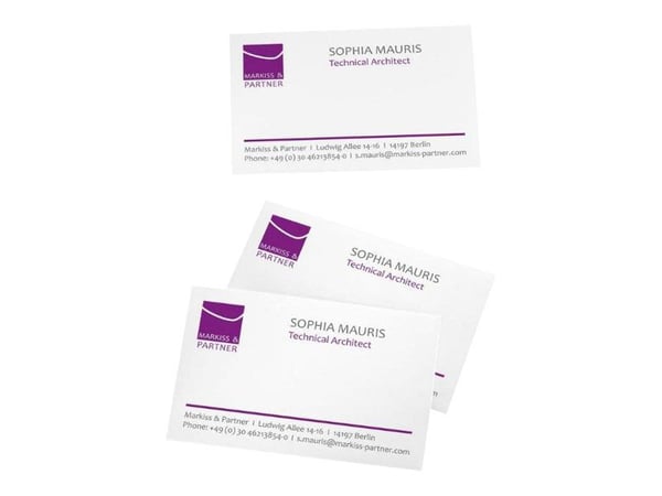 Sigel Business Card DP939 - Sterkt hvitt - 85 x 55 mm - 200 g/m² - 600 kort (60 ark x 10 visittkort