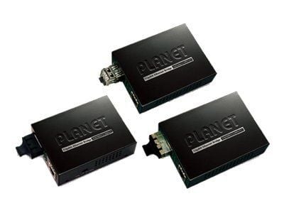 PLANET GT-805A - Fibermediekonverterare - 1GbE - 10Base-T, 1000Base-LX, 1000Base-SX, 100Base-TX, 1000Base-T - RJ-45 / SFP (mini-GBIC)