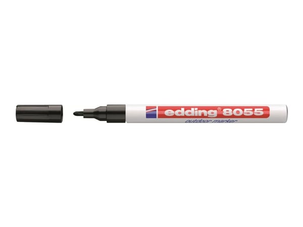 edding 8055 outdoor - Markør - permanent - for metall, plast, kartong - svart - 1-2 mm
