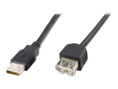 ASSMANN - USB-forlengelseskabel - USB (hann) til USB (hunn) - USB 2.0 - 1.8 m - formstøpt - svart